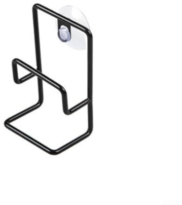 Porte-éponge à ventouse pour cuisine et salle de bain organisée - Pratique - Économiseur d'espace (noir)