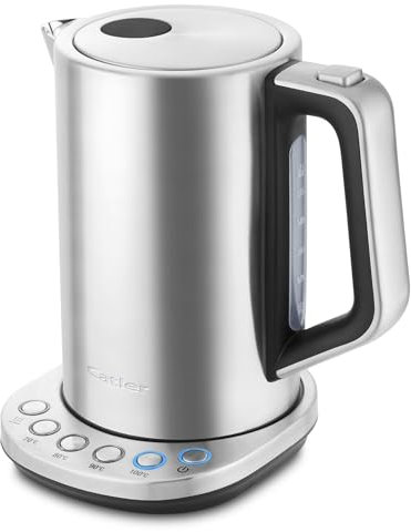 CATLER KE 550 Edelstahl Wasserkocher, 1,7 L, 2200 W, Temperaturregelung 70-100°C, Warmhaltefunktion, automatische Abschaltung, beleuchtetes Design