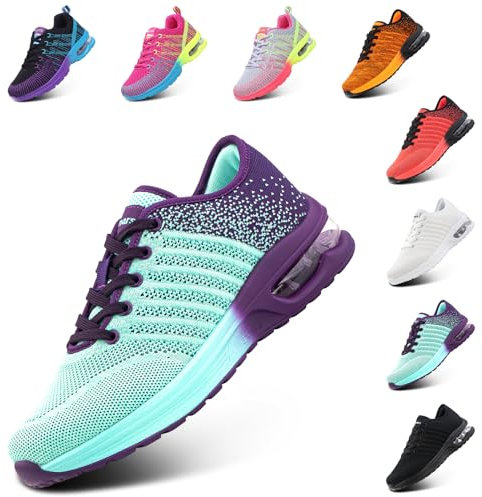 Hitmars Chaussure de Course Femme Légères Respirante Chaussures de Sport Gym Fitness Athlétiques Chaussures de Running Confortables Jogging Sneakers Violet 39 EU