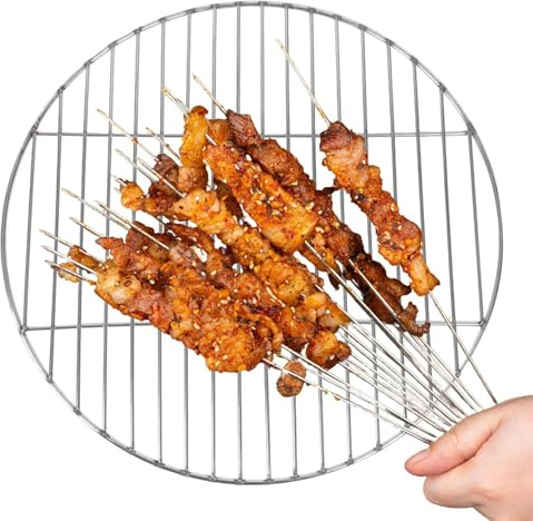 Grillrost – Grillrost zum Kochen im Hinterhof, Grillrost aus Edelstahl | Tragbares Grillrost, Edelstahlgitter, PA-Ablage