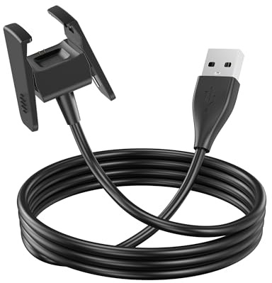 TwinkleHom 3.3Ft Charger for Fitbit Charge 2, Replacement USB Smartwatch Charging Cable Compatible with Fitbit Charge 2 UK Fitness Tracker (100cm, Black)