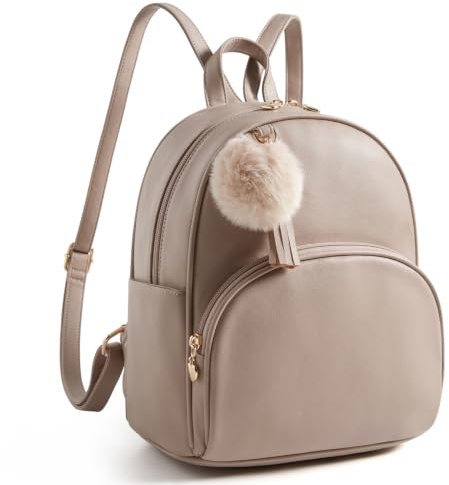 ECOSUSI Kleiner Rucksack Damen Elegant Rucksäcke Kleine | Pu Leder, Weichem Innenfutter, Verstellbarer Schultergurt, Rucksack Damen Klein, für Tägliche Leben, Arbeit Kurztrips