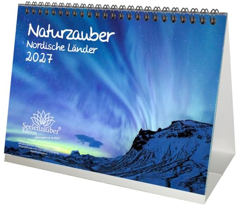 Naturzauber Nordische Länder DIN A5 Tischkalender für 2027 Natur und Land im Norden - Seelenzauber