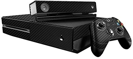 DOTBUY Vinile Modello Skin Sticker Decalcomanie della Pelle per Xbox One Console & Wireless Controller (Carbon Fiber Black)