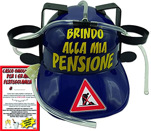 Bombo Casco Portalattine per Festeggiare la Pensione