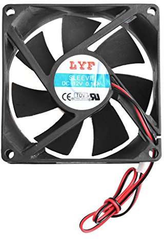 KOFUN 12 V de 2 pines, 80 x 80 x 25 mm, sistema de CPU para ordenador, disipador de calor, ventilador de escritorio 8025 + 2,5 (12 V)