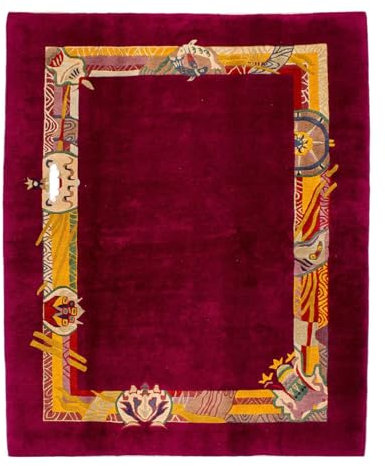 Lifetex.eu Großteppich Modern Tibeter Nepal ca. 200 x 245 cm Rot handgeknüpft Schurwolle Modern hochwertiger Teppich