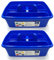 Cleaning Caddy Tray Box Housekeeping Cleaners Tote Tray Basket with Handle Carry Grips - Ideal Under Sink Kitchen Storage Caddy for Cleaning Products Cleaners Carrier Tool Organiser (Blue 2 Pack)
