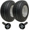 Parnells - Hochgeschwindigkeits-Anhänger-Set - 1 Stück Reifen 20,5 x 8,00-10 + 6,00 x 10 4/100 Felgen + 4 x M12 100 Pcd-Nabe und 35 x 35 Achsschenkel - 4-Lagiges Wanda P815, 200 mm Breite: 412 kg
