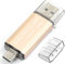 512GB Memoria USB de Tipo C, Unidad Flash USB 3.0 de Doble Puerto, USB C OTG Memory Stick Pendrive para Smartphones, Tabletas y Computadoras (Dorado)