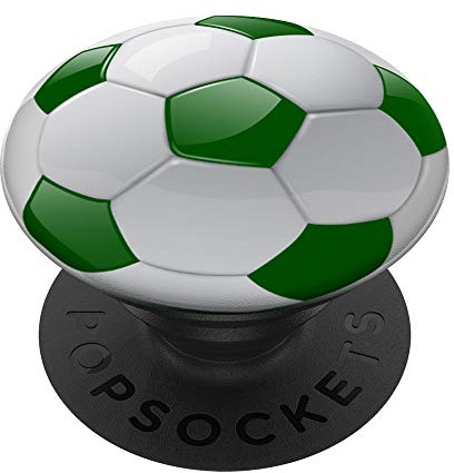 Fußball Grün & Weiß PopSockets PopGrip: Ausziehbarer Sockel und Griff für Handys/Tablets mit Tauschbarem Top