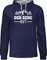 Pullover Herren Frauen Hoodie Kontrast zweifarbig - Skiurlaub Apres Ski - Der Berg Ruft - XXL - Navy Blau/Grau meliert - Geschenk Skifahrer ruf Pulli Damen,der skioutfit Berge Hoodies apre Hiking