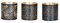 3er Set Windlicht 10x10cm Metall Schwarz Gold Teelichthalter Kerzen Deko Industrial Kerzenhalter