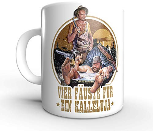 Terence Hill Vier Fäuste für ein Halleluja Bud Spencer - Tasse rund (330ml)