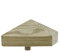Lot de 1 à 10 capuchons de poteau en bois - Pyramide - Taille : 80 mm / 100 mm / 130 mm (2) - 1 pièce de 100 x 100 mm.