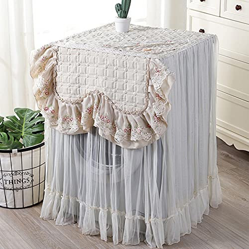 KS TOOLS HIOD Protezione per Lavatrice in Pizzo per Lavatrice per Interni con Carico Dall'alto e con Carico Frontale,Beige