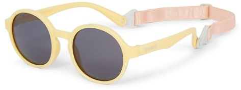 Dooky Original Fiji runde Sonnenbrille für Mädchen und Jungen, geeignet für Kleinkinder und Babys, UV-A & UV-B Schutz, bruchsicheres Glas mit einstellbarem & abnehmbarem Band, yellow