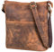 LEABAGS Leder Handtasche Damen I Premium Echtleder Umhängetasche I Damen Schultertasche I Damentasche I Tragetasche für Arbeit Uni Schule Freizeit I Größe L (31 x 23 x 6 cm) I Fox