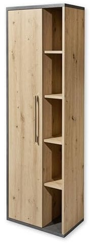 DEINE TANTE EMMA 71-970-AM Nathan Matera Beton Grau/Arisan Eiche Hängeschrank Badschrank Hochschrank ca. 50 x 160 x 31 cm