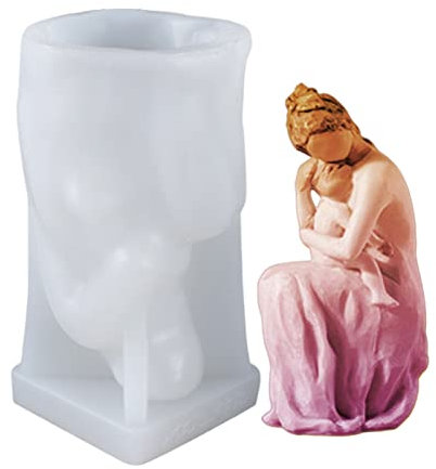 DZAY Mother Love Körperfiguren Silikonformen zum Muttertag Kerzenform Silikon Körperkerzenform,3D Mutter und Kind Weibliche Kerzenform für Kerzen Selber Machen Formen Seife DIY Handwerk Kerzen Form