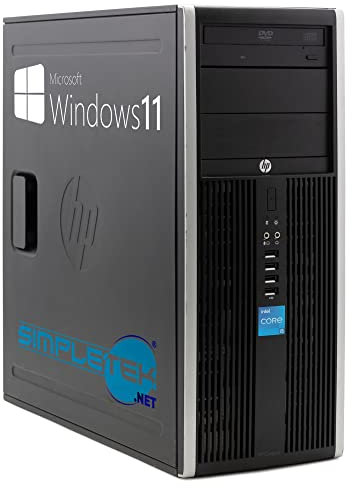 Torre PC HP 8300 CMT Windows 11 Pro - Core i5 Hasta 3,60 GHz 16 GB RAM SSD 240 GB | Interfaz serie RS232 VGA DisplayPort DVD de escritorio ordenador fijo (reacondicionado)