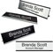 2 x 8 Personalized Aluminum Name Plates, Custom Office Desk or Wall Name Plates with Two Lines of Custom Texts, Three Name Plate Colors Silver, White, Black, Holders are Optional