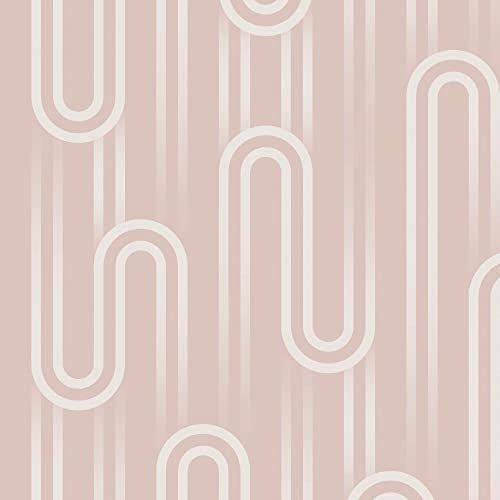Graham & Brown Envy Ups n Downs - Peach Wallpaper
