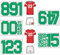 34 pezzi termoadesivi con numeri da 0 a 9, 20 cm e 6 cm con ferro da stiro per il trasferimento di calore su numeri da 0 a 9, per uniformi di squadra, sport, cappelli, basket, baseball (1 set verde)