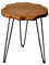 Spetebo Massivholz Beistelltisch aus Kiefernholz 45 cm - rund - Holz Tisch mit natürlichen Tischkanten - Sofatisch Couchtisch Nachttisch Dekotisch Blumentisch massiv handgefertigt