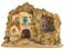 Holyhome Krippe Pandorino Neapolitano 50 x 40 x 37 cm (19,68 x 15,74 x 14,56 Zoll) mit Lichtern und Wasserfall, Struktur hergestellt und handbemalt, Made in Italy