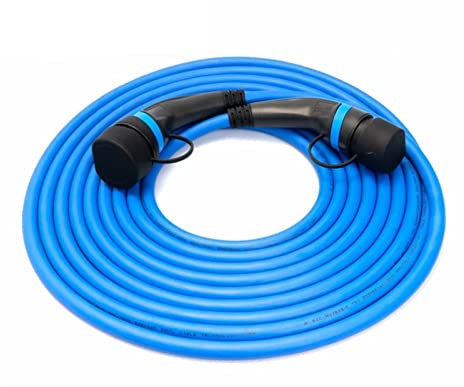 LXSWY EV/Electric Vehicle car charging cable 8 10 15 Metres 32A Three Phase 22kw EV Cable Type 2 to Type 2 EV Charger Cable For Electric Vehicle IEC 62196 32A EVSE Kit (Color : 15 Metres)