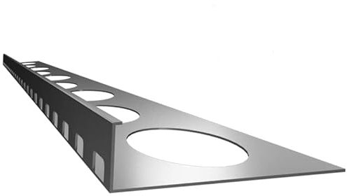 Renoplast® SZ15 Profilo paragradino in alluminio per pavimenti in resina | 200 cm Grigio | Angolo per scale | Profilo angolare | Profilo per scale in alluminio| Binario per piastrelle Angolo combinato