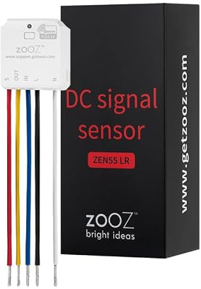 Zooz 800 Series Z-Wave Long Range DC Signal Sensor ZEN55 | for Use with Analog Smoke & CO Detectors Only | Z-Wave Hub Required (Sold Separately)