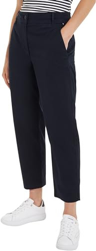 Tommy Hilfiger Pantaloni Donna Chino Slim Fit, Blu (Desert Sky), 32