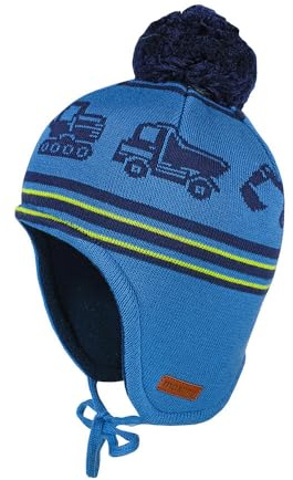 maximo Trucks Kindermütze Bommelmütze Wintermütze Kinder - Made in Germany mit Futter Winter Herbst-Winter