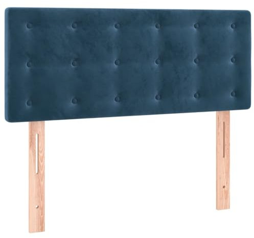 vidaXL Kopfteil Polsterkopfteil Betthaupt Bettkopfteil für Bett Bettgestell Bettrahmen Schlafzimmer Bettzubehör Dunkelblau 90x5x78/88cm Samt