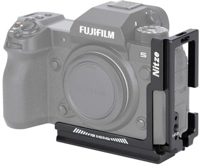 Nitze X-H2/X-H2S L Bracket for Fujifilm X-H2 / X-H2S Camera, X-H2/X-H2S L Plate with Built-in Arca Swiss Quick Release Plates for DJI Gimbal RS2 / RSC2 / RS3 /RS3 PRO / RS3 - T-F06A