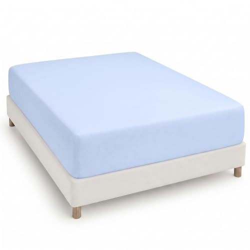 Degrees Home - Collection - Spannbettlaken – 100% Polyester, Hochwertige Mikrofaser, Rundum-Gummizug, Atmungsaktiv & Pflegeleicht, Oeko-Tex Standard 100-140x190x33 - Hellblau