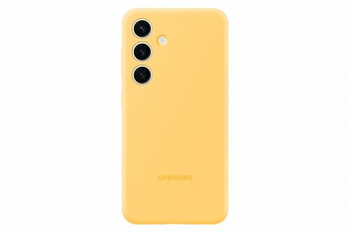 Samsung Silicone Smartphone EF-PS921 für Galaxy S24, Handy-Hülle, Silikon, Kratzfest, Schlankes Design, Yellow