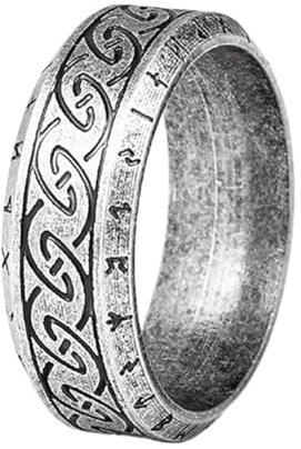 TQWSVUM Nordischer Wikinger Ring Mit Keltischem Knoten - Männer Frauen 8MM Edelstahl Vintage Irish Knot Ring -Paar Mode Schutz Amulett Ehering Schmuck Geschenk(Vintage_10)