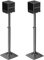 ELIVED Adjustable Height Speaker Stands, Extend 865mm to 1100mm, Spring Loaded Floor Stand Holds Universal Satellite & Bookshelf Speakers Up to 5KG, Cable Management, 1 Pair EV5028
