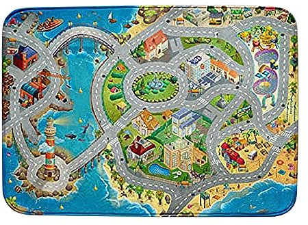 130 x 180 cm, extra weicher Spielteppich, Spielmatte für die Teppichdekoration zu Hause Kleine Teppiche Läufer (Blue, One Size)