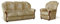 Vente-unique Couchgarnitur Leder 3+1 - Büffelleder - Beige - Daphne