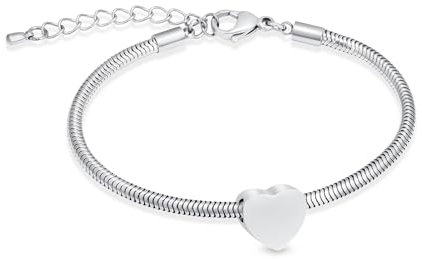 VCCWYQK Mini Herz Urne Armband für Asche für Frauen Mädchen Edelstahl Einäscherung Urne Armband Armreif für Asche Keepsake Memorial Jewelry Geschenke