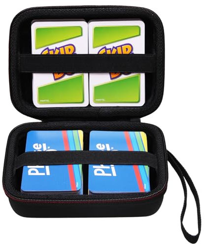 L LTGEM Playing Card Case Travel Carrying Case UNO Carrying Bag for Pokemon/Skip BO/SKYJO Card Games, Holds up to 300+ Game Cards Toy for Children from 3 Years (Case Only)