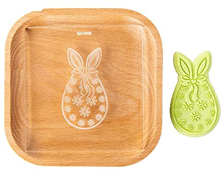 Geprägte Oster-Keksform mit Hasenei-Motiv, Backwerkzeug, Keksform, Prägeform für Ostern, Backwerkzeug, Oster-Keksform