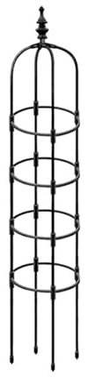 Duroecsain 180cm Rankhilfe Obelisk Metall Ranksäule mit Kunststoffbeschichteten Witterungsbeständig Freistehend Kletterpflanzen