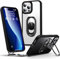 SHIELDS UP for iPhone 16 Pro Case with Stand, Phone Case Clear with Double Ring Holder【Adjustable & Fodable】 Shockproof Protective Cover for iPhone 16 Pro 6.3'' - Clear Black