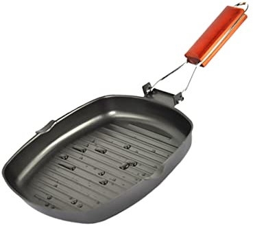 DECHOUS Elegante Padella Antiaderente Per Bistecche - Perfetta Per Pancake Pentola Quadrata Facile Da Pulire Stirabile Pieghevole Accessorio Per Pentole