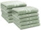 ZOLLNER Ensemble de Serviettes 100% Coton, 50x100 cm, Vert.